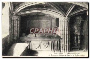 Postcard Old Guerande Interior L & # 39Eglise Tomb Tristan Carne and the crypt