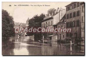 Postcard Old Strasbourg View to the St. Thomas Church