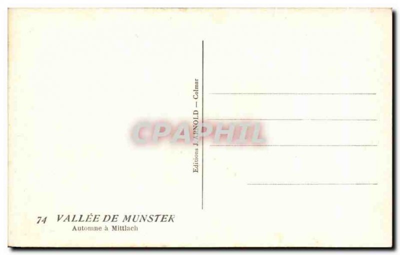 Old Postcard Vallee De Munster