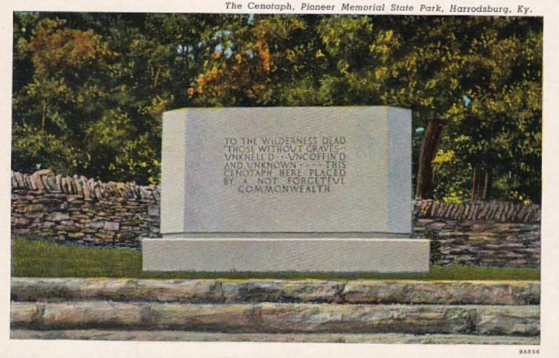 Kentucky Harrodsburg The Cenotaph Pioneer State Park Curteich