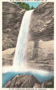 Vintage Postcard Ozone Falls U. S. Highway 70 Cumberland Mountains Tennessee TN