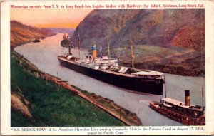 PC SS Missourian Boat New York to Long Beach American-Hawaiian Line Panama Canal