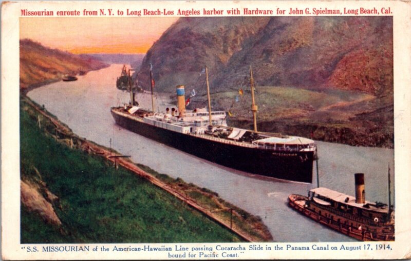 PC SS Missourian Boat New York to Long Beach American-Hawaiian Line Panama Canal