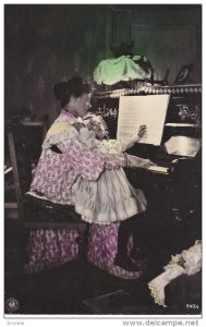 RP: Mother & Daughter on piano , PU-1910