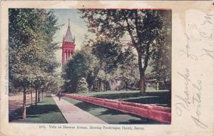 Colorado Denver Vista On Sherman Avenue Showing Presbyterian Church 1908