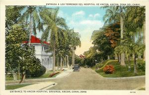 Vintage Postcard Ancon Hospital Entrance Panama Canal Zone