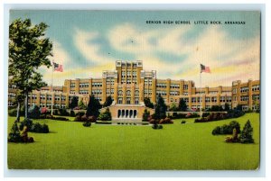c1940's View Of Senior High School Little Rock Arkansas AR Vintage Postcard