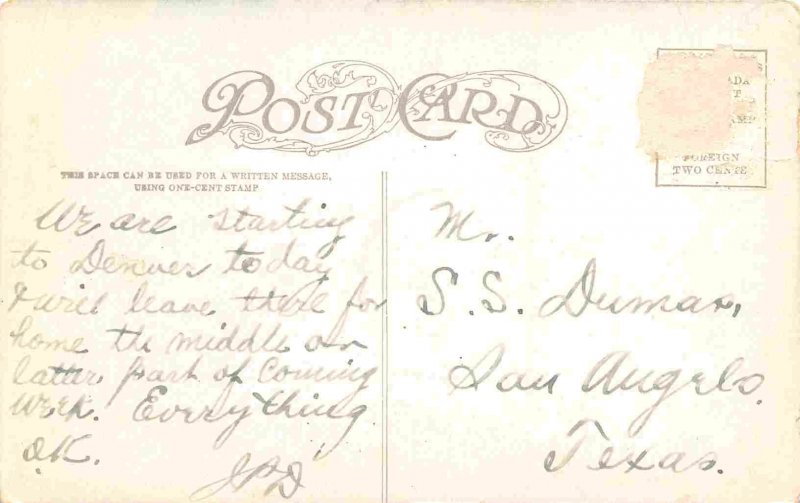 Stratton Park Colorado Springs CO 1910c postcard