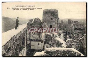 Postcard Old Murols Interior ruins of the Chateau View from walkway