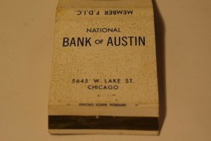 National Bank of Austin Chicago Illinois 30 Strike Matchbook Cover