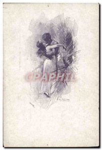 Old Postcard Fantasy Illustrator Naked women erotic