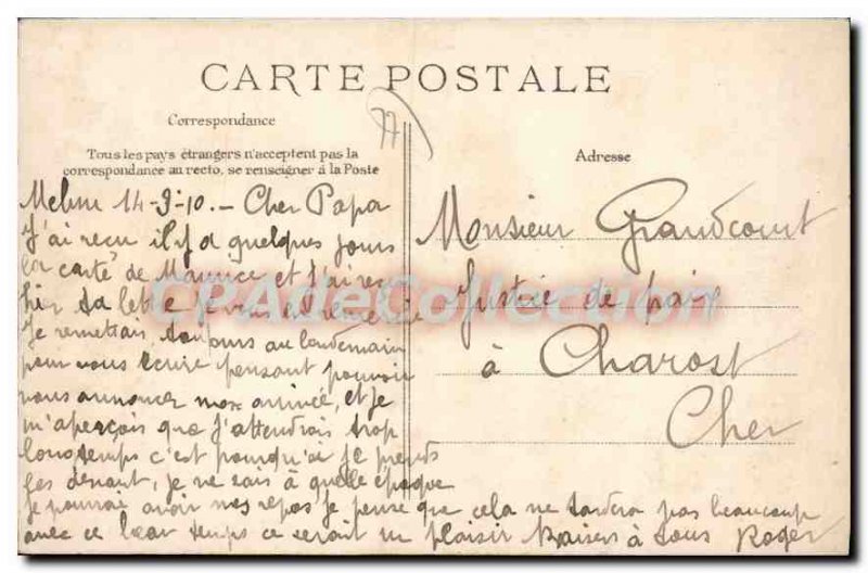 Old Postcard Melun Vue Generale