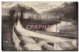 Old Postcard The Pyrenees Route De Pierrefitte Gavarnie Gave And Pescadère n...