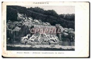 Postcard Old Caserta Parco Reale Atteone Transformato In Cervo