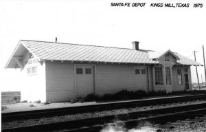 Kings Mill Texas Santa Fe Depot Train Station Real Photo Postcard AA54167