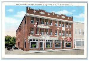 c1940 Taylor Hotel Dixie Highway U.S. Route Elizabethtown Kentucky KY Postcard