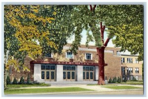 Watseka Illinois Postcard Watseka Community High School Auditorium Gymnasium1940