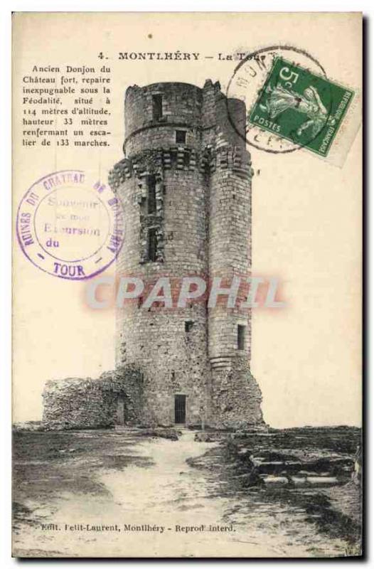 Postcard Old Montlhery The Old Tower Dungeon Chateau strong