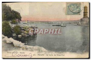 Old Postcard Marseille exit Old Port