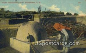 Pueblo Indian Baking Bread Albuquerque NM 1911