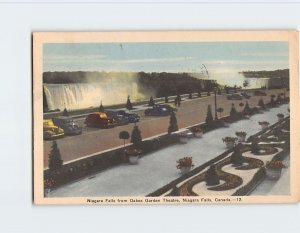 Postcard Niagara Falls From Oaks Garden Theatre, Niagara Falls, Canada