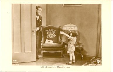 Al Jolson & Davey Lee Actor / Actress Movie Star Unused yellowing on back fro...