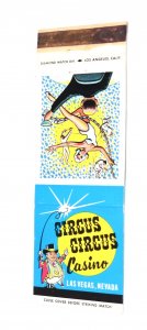 Circus Circus Casino Las Vegas Nevada 20 Strike Matchbook Cover