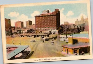 postcard Tunnel Plaza, Windsor, Canada photogelatine