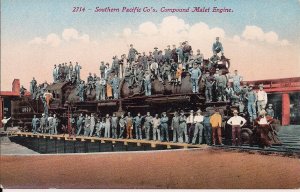 Southern Pacific Railroad, Compound Malet Train Engine, Steam Locomotive 1910