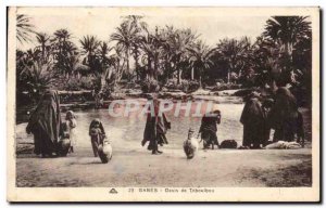 Old Postcard Tunisia Gabes Oasis Téboulbou