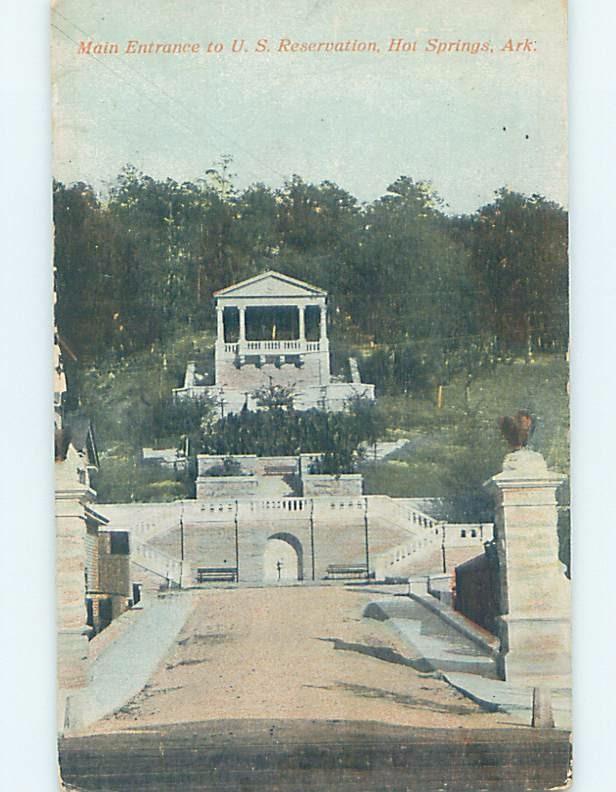 Divided-Back US RESERVATION ENTRANCE Hot Springs Arkansas AR G2565