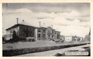 Warren Pennsylvania Crescent Park Hospital Antique Postcard K61478