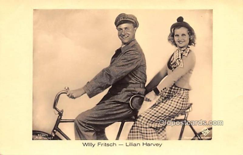 Willy Fritsch, Lilian Harvey Movie Star Actor Actress Film Star Unused 