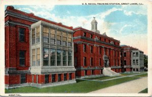 Postcard IL Great Lakes U. S. Naval Training Station & Hospital 1920s H3