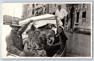 Venice Veneto Italy Postcard 2nd from Left Margaret Mary Cassidy 1950 RPPC Photo