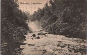 Sweden Huskvarna Vattenfallet Vintage Postcard C124