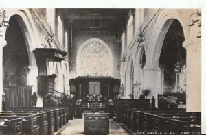 London Postcard - The Nave - All Hallow's - Real Photograph - Ref TZ778