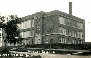 Vintage RPPC Public School in Sioux Rapids, Iowa Real Photo Postcard Nice F1 