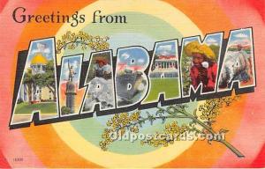 Greetings from Alabama, AL, USA Large Letter Unused 