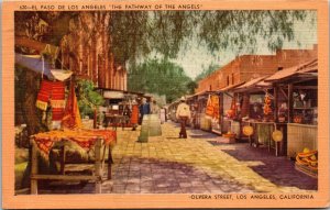 Los Angeles, California Olvera St., The Pathway of Angels, Sombrero, Serape-A32 