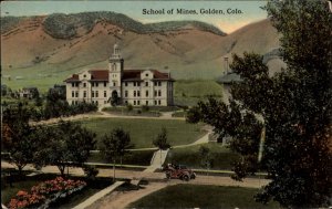 Golden Colorado CO School of Mines c1910 Vintage Postcard 