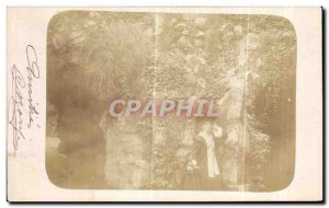 PHOTO CARD Sarthe Woman in a garden in Le Mans