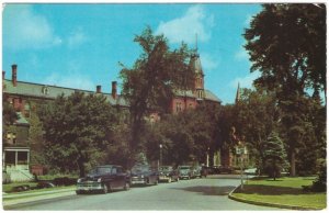 Maine General Hospital, Portland, Maine, Vintage Chrome Postcard, Old Cars