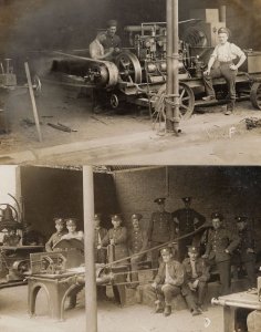 Army Industry Factory Soldiers WW1 2x Real Photo Military Postcard s