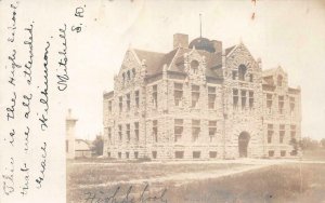 RPPC HIGH SCHOOL MITCHELL SOUTH DAKOTA REAL PHOTO POSTCARD 1906