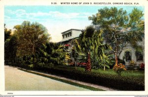 Florida Ormond Beach Winter Home Of John D Rockefeller Curteich