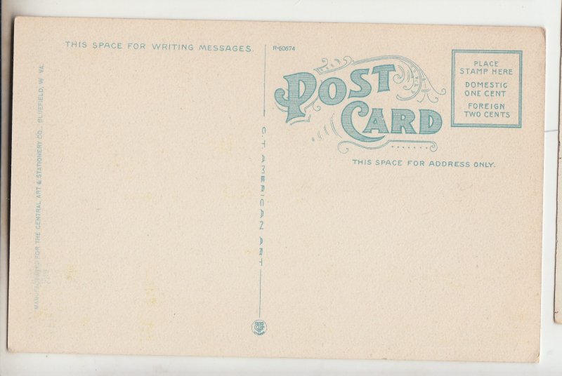 P2833, old postcard sports scene bluefield,s golf links multi view, w. virginia