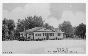 Postcard 1930s Michigan City Indiana Gingham Inn Roadside Dexter IN24-3222