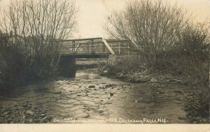 Oriskanny Falls NY Broad Street Iron Bridge Real Photo Postcard