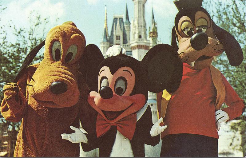 Disney World, Welcome to the Magic Kingdom-Mickey Mouse, Pluto and Goofy 